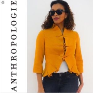 Anthropologist cropped 3/4 sleeve jacket